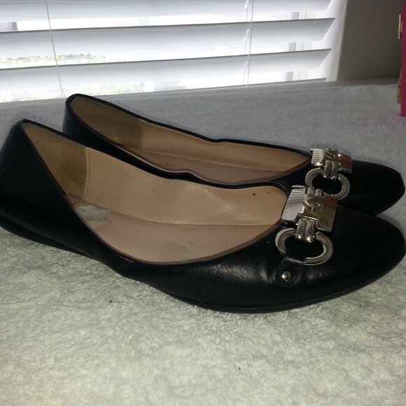Black Worn Kate Spade Ballet Flats Womens - Picture 2 of 9